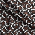 thumbnail image 1 of Soimoi Dog Printed, Japan Crepe SatinFabric, by The Yard 54 Inch Wide, Decorative Sewing Fabric for Dresses Kimonos Gowns, White & Black, 1 of 5