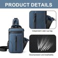 thumbnail image 3 of Nuevo bolso de pecho multifuncional para hombre, bolso de hombro de nailon, mochila pequeña de tela espacial impermeable, azul, 3 of 5