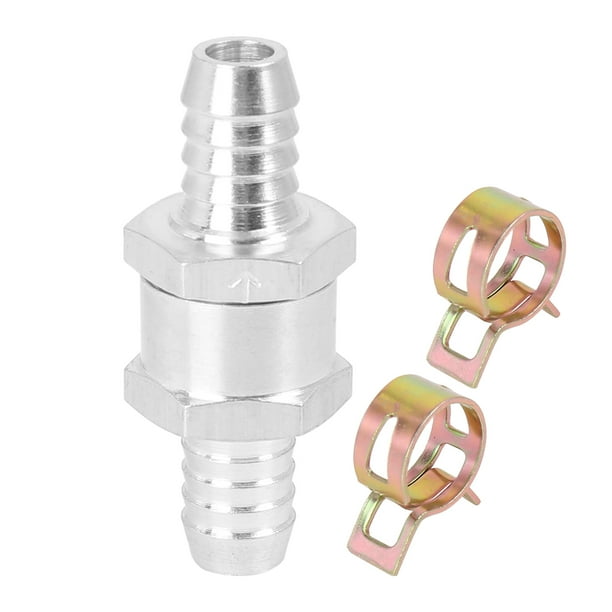 One Way Check Valve Petrol Diesel with Clamps 12mm 1/2" Fuel Non Return for Car