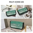thumbnail image 5 of Fotbe Old Green Wooden Pattern Pencil Case,Canvas Pen Case, Multi- Slot Pencil Pouch, Portable Pencil Bag, Pen Case for& Office, Makeup Bag ,Zipper Pouch, 5 of 6