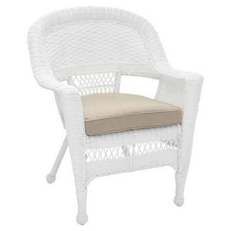Wicker Lane Wicker Chair in White - Walmart.com