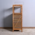 thumbnail image 5 of Aukfa Bathroom Laundry Basket Bamboo Storage Basket with 2-tier Shelf, 5 of 9