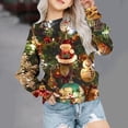 thumbnail image 2 of Fesfesfes Kids Sweatshirt Christmas Childrens Shirt Long Sleeve Hooded Pattern T-shirt Printed Tops For Boys And Girls, 2 of 4