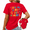 Red, variant on UNISHE Women's Double Sided Graphic Short Sleeve T-Shirt Cream Have The Time You Deserve Casual Top