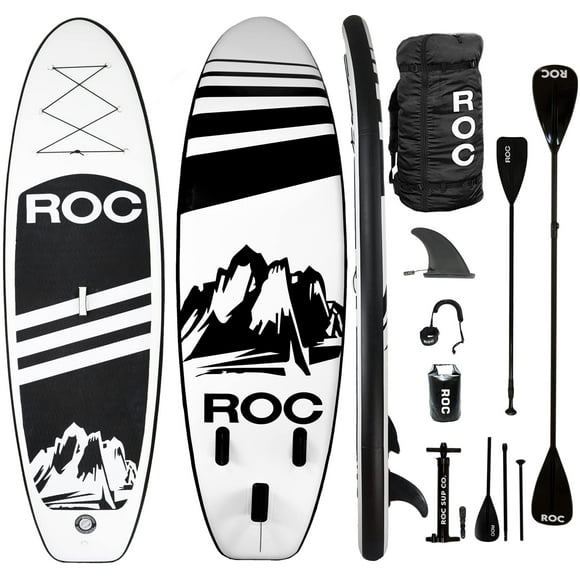 Roc Inflatable Stand Up Paddle Boards with Premium SUP Paddle Board Accessories, Wide Stable Design, Non-Slip Comfort Deck for Youth & Adults