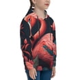 thumbnail image 3 of Lsque Colorful Floral Flamingo Patten Youth Hoodie Sweatshirt Pullover with Kangaroo Pocket Boys and Girls Hoodie Warm Hoodie for Kids-Small, 3 of 6