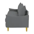 thumbnail image 4 of Modern Sofa Couch, Upholstered 2-Seat Loveseat Sofa for Living Room, Bedroom, Small Space, Office, Light Gray, 4 of 6