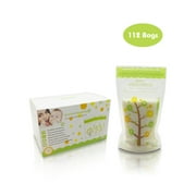 Bimirth 112 PCS Milk Storage Fresh Bags 200ML Capacity Safe Material BPA-free Milk Storage & Freezing Bag Container for Baby Infants