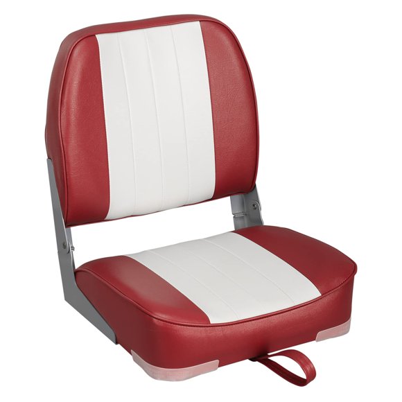 Leader Accessories Siège Pliant de Luxe pour Bateau Marin (Blanc/rouge)