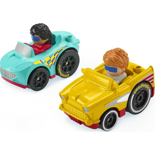 estudio disparar en un día festivo Fisher-Price Little People Sit 'n Stand Skyway Race Track Toddler Vehicle  Playset with 2 Cars - Walmart.com