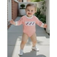 thumbnail image 4 of Rovasas Baby Girl Striped Sweatshirt Romper Broom Long Sleeve Bodysuit, 4 of 9