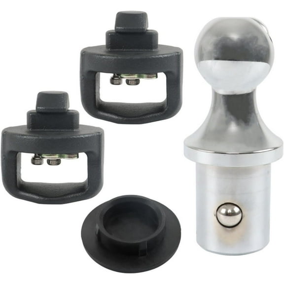 OTTULUR 2-5/16 Inch 30,000 LBS Gooseneck Ball Hitch Kit Replacement for F-250 F-350 F-450 with Safety Chain Attachments & Cover