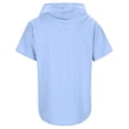 thumbnail image 5 of Tigivemen Short Sleeve T Shirts for Boys with Pockets Casual Henley Shirt Boys Solid Button Down Hoodie Shirts Sky Blue Size 9-10 Years, 5 of 5