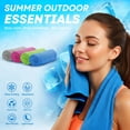thumbnail image 3 of Cooling Towels for Neck and Face Soft Breathable Microfiber Sports Gym Sweat Towel with Carabiner for Golf Yoga Running Camping Golf Gym Workout, 3 of 7