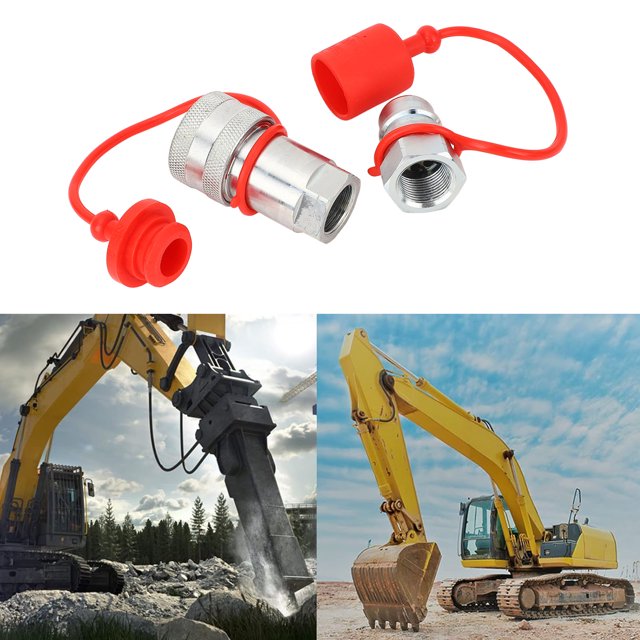 Hydraulic Quick Connect Fittings, Long Lasting High Rate Efficiency Hydraulic Quick Coupler for Construction Sites
