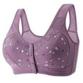 thumbnail image 3 of yievot 5 Pack Front Closure Bras for Womens Bras Front Snaps Seniors Snap Front Bra Older Women Comfort Everyday Bras Wireless Push Up Bra, 3 of 3