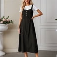 thumbnail image 2 of XIYON Dress For Women Stylish Denim Pinafore Dress Casual Long Overalls With Adjustable Straits For Everyday Wear Elegant, 2 of 9