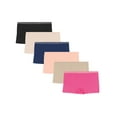 thumbnail image 1 of Hanes Womens Comfort Flex Fit Microfiber Stretch Boyshort 6-Pack, XL, Assorted, 1 of 4