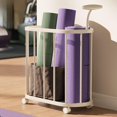 thumbnail image 1 of Feltree Multi-Functional Sports Equipment Storage Cart with 360° Swivel Wheels for Yoga Mats, Basketballs, and Badminton Rackets, 1 of 7