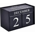 thumbnail image 1 of Wooden Desk Blocks Calendar - Perpetual Block Month Date Display Home Office Decoration,black_Perfect Gift, 1 of 4