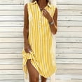 thumbnail image 2 of YuXingFu Woman Cotton Maxi Dresses V Neck Plus Size Womens Dress Sleeveless 100% Cotton Dresses for Women Casual Summer Yellow L, 2 of 9