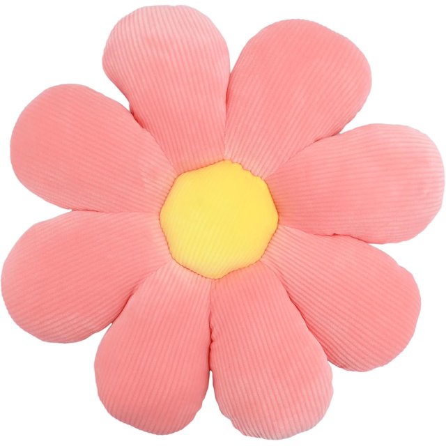 Cojín de suelo con forma de flor, cojín para asiento, bonito cojín para silla (rosa)