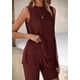 thumbnail image 5 of Pijama PRETTYGARDEN Conjunto de Verano de 2 Piezas Color Vino Talla M, 5 of 8