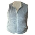 thumbnail image 5 of Htigea Sherpa Fleece Vest for Women Trendy Warm Sleeveless Vests Jacket Lightweight Zip Up Coats with Pockets Fall Outerwear Light Blue S, 5 of 5