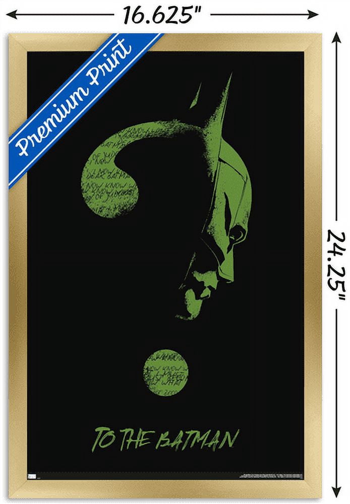DC Comics The Batman - Riddler Wall Poster, 14.725" x 22.375", Framed