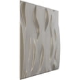 thumbnail image 2 of Ekena Millwork 19 5/8"W x 19 5/8"H Riverbank EnduraWall Decorative 3D Wall Panel, Textured Metallic Silver (Covers 2.67 Sq. Ft.), 2 of 6