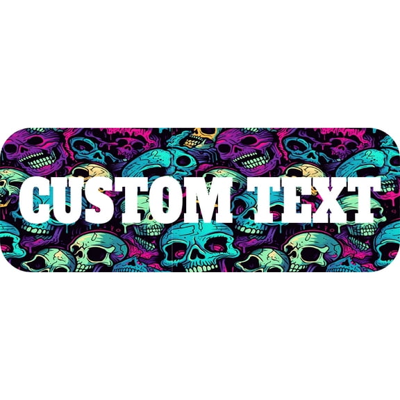 Mad Skulls Design E-Z-GO Golf Cart Front Name Plate. Fits 2008-2022 RXV TXT Valor Terrain ELiTE. CUSTOM MADE in The USA!! (Mad Skulls W/Custom Text)