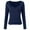 Navy, variant on vigerkar Womens Long Sleeve Twist Front V Neck T Shirts Slim Fit Trendy Shirt Tee (Red, XS)