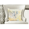 thumbnail image 4 of Ambesonne Animal Throw Pillow Cover 2 Pack, Exotic Wildlife Savannah, 16", Cream and Grey, 4 of 6