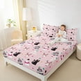thumbnail image 4 of Homewish Cute Cartoon Kitten Bed Sheets,Merry Christmas Xmas Tree King Sheets,Colorful Snowflake Sheet Set For Girls Kids,Luxury Bedroom Decor,4 Pieces, 4 of 7
