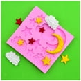 thumbnail image 3 of Silicone Fondant Mold Moon Stars Clouds DIY Creative Cake Mold Candy Making Mold, 3 of 10