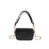 Bolso bandolera con cadena de color metálico para mujer Bolso de hombro Y2K Bolso de moda (negro)