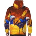 thumbnail image 5 of Bingfone Colorful Rooster Men'S Drawstring Hoodie Long Sleeve Pocket Sweatshirts-X-Large, 5 of 9