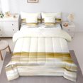 thumbnail image 1 of Erosebridal Ensemble de Literie Simple Graffiti Format Double, Ensemble de Lit au Design Moderne, Literie Jaune Brun Format Double, Décoration de Chambre Ultra Douce Réversible, 7 Pcs, 1 of 7