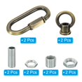 thumbnail image 3 of Unique Bargains M10 Lamp Female Loop Holder with Chain Quick Link Lifting Eye Nut Hook Ring 132 Lbs Load Bronze, 3 of 5