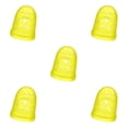 thumbnail image 1 of Methold Silicona Guitarra Fingertip Protectores de dedos Ukulele Fingerstall Multi-color Hollowed Protecting Picks Instrumentos musicales Yellow XS Amarillo XS 5piezas, 1 of 5