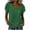 Summer Tops for Women Green, variant on Womens Cotton Linen Summer Tops, Petal Short Sleeve Shirts for Women Casual Lightweight V Neck Dressy Blouses with Buttons Mothers Gifts