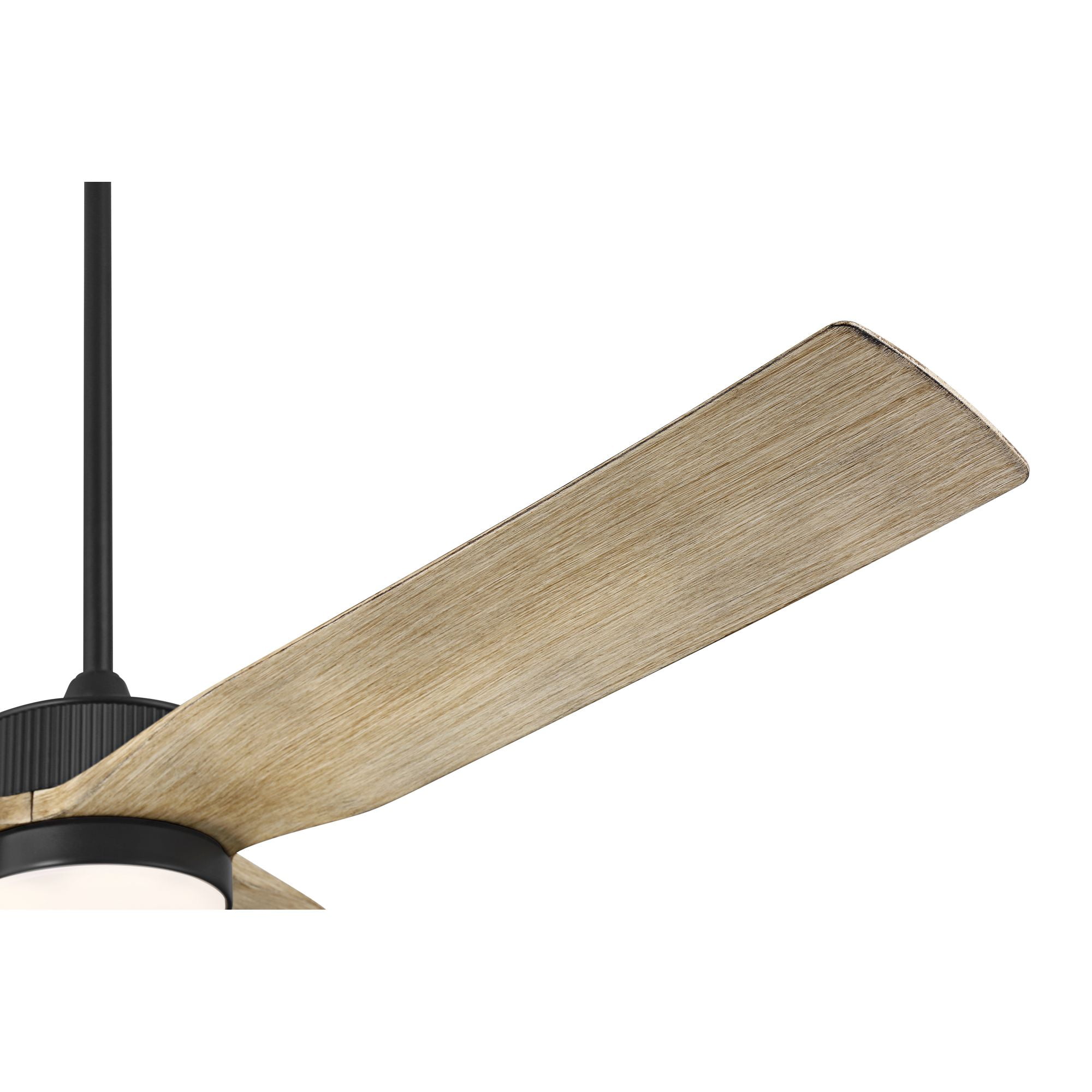 Casa Vieja 60" Montage Farmhouse Rustic Indoor Outdoor Ceiling Fan 3 Blade LED Light Remote Control Matte Black Finish Damp Rated