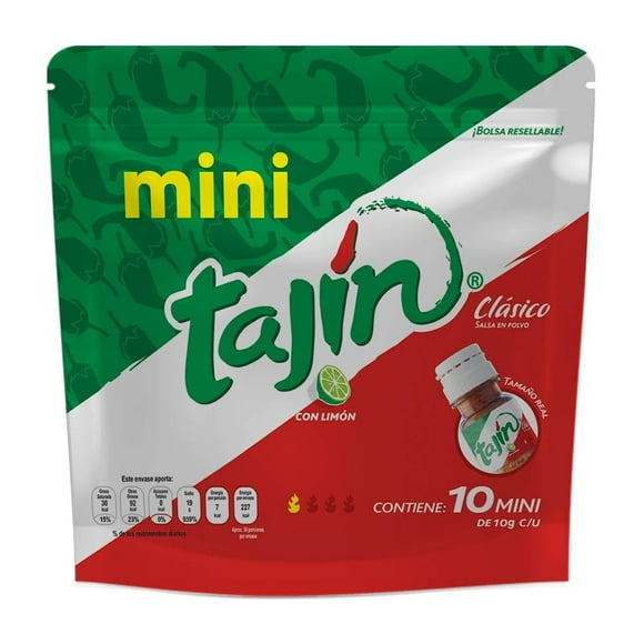 Salsa en polvo Tajín clásico mini 10 pzas 100 g