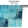 thumbnail image 4 of Turquoise Blackout Kitchen Curtains Tiers and Valances Set 3 Piece for Windows Grey Kitchen Window Curtains Set,Modern Abstract Art Valances for Living Room(36" Tiers Set), 4 of 5