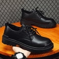 thumbnail image 1 of Zapatos de vestir para hombres Zapatos formales informales Ocio Zapatos con cordones modernos Calzado Zapatos para caminar Zapatos de cuero de PU con 40 Yinane Mocasines de vestir para hombres, 1 of 8