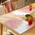 thumbnail image 4 of Pink Gold Placemats Set of 12 Boho Modern Abstract Minimalist Aesthetic Flower Place Mats Indoor Wipeable Table Mats Washable Dining Table Placemats for Kitchen Holiday Party Home Decor 13x19 Inch, 4 of 9