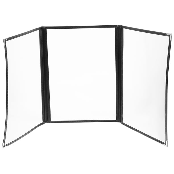 1pc Transparent Menu Cover PVC Binder Funda Durable Looseleaf Menú Carpeta