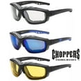 thumbnail image 2 of Choppers Removable Padded Foam Sunglasses Motorcycle ATV Glasses Driving Lens, 2 of 7