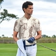 thumbnail image 3 of Honeii Cowboys Riding Horses In Desert Print Polo Shirt, A Classic Short-Sleeved, Button-Down Golf Shirt for Men,Mens Polo Shirts Short Sleeve-Medium, 3 of 6