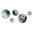 thumbnail image 2 of Designart "Exploring Floral Forms Blue and Gold II" Abstract Floral Metal Wall Art Set of 5 Piece, 2 of 5